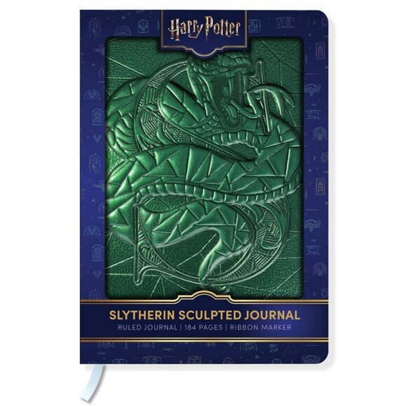 Harry Potter Sculpted Slytherin Journal and Tiny Stickers - Wizarding World - Picture 6 of 13